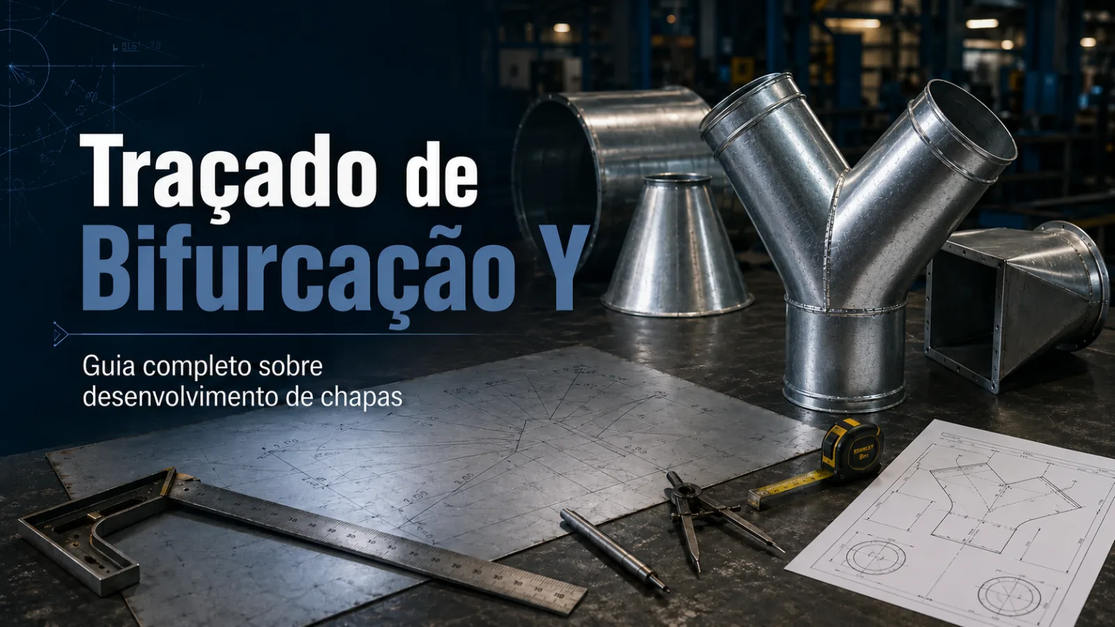 Como fazer o traçado de uma Bifurcação Y na caldeiraria industrial
