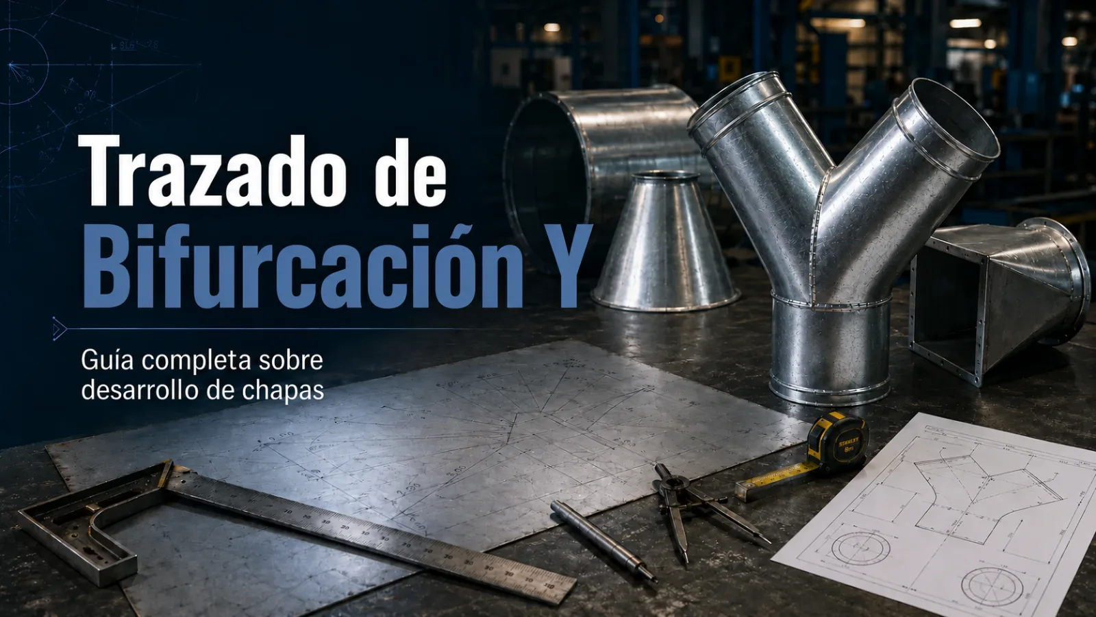 Cómo trazar una bifurcación en Y en la calderería industrial